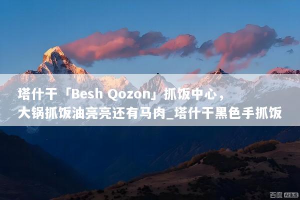 塔什干「Besh Qozon」抓饭中心，大锅抓饭油亮亮还有马肉_塔什干黑色手抓饭