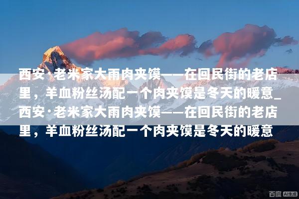 西安·老米家大雨肉夹馍——在回民街的老店里，羊血粉丝汤配一个肉夹馍是冬天的暖意_西安·老米家大雨肉夹馍——在回民街的老店里，羊血粉丝汤配一个肉夹馍是冬天的暖意