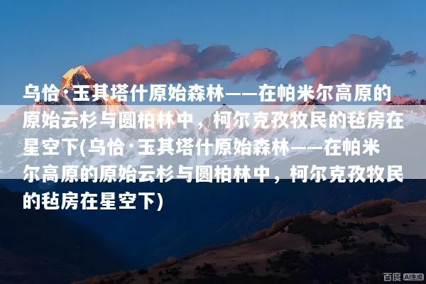 乌恰·玉其塔什原始森林——在帕米尔高原的原始云杉与圆柏林中，柯尔克孜牧民的毡房在星空下(乌恰·玉其塔什原始森林——在帕米尔高原的原始云杉与圆柏林中，柯尔克孜牧民的毡房在星空下)