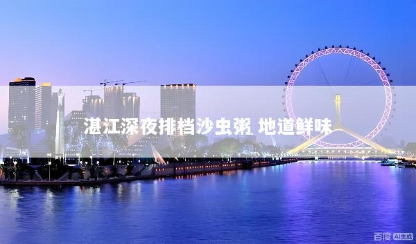 湛江深夜排档沙虫粥 地道鲜味