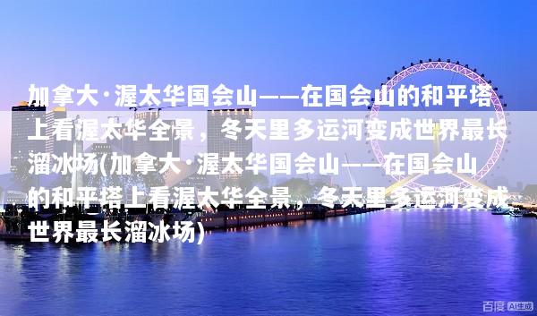 加拿大·渥太华国会山——在国会山的和平塔上看渥太华全景，冬天里多运河变成世界最长溜冰场(加拿大·渥太华国会山——在国会山的和平塔上看渥太华全景，冬天里多运河变成世界最长溜冰场)